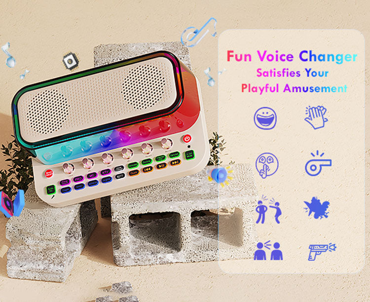 JYX S1 live sound card karaoke machine with 2 wireless microphones. Fun voice changer that satisfies your playful amusement.