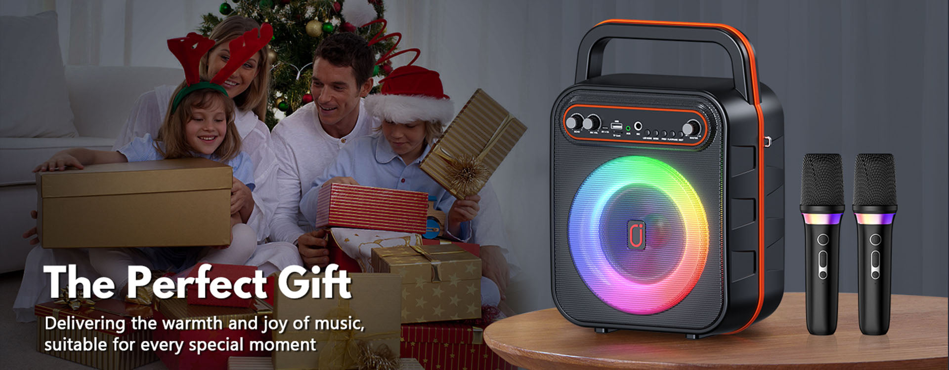 The JYX S67 karaoke machine with 2 wireless microphones is the perfect gift. It brings the warmth and joy of music and is suitable for every special moment, making it an ideal present for loved ones.