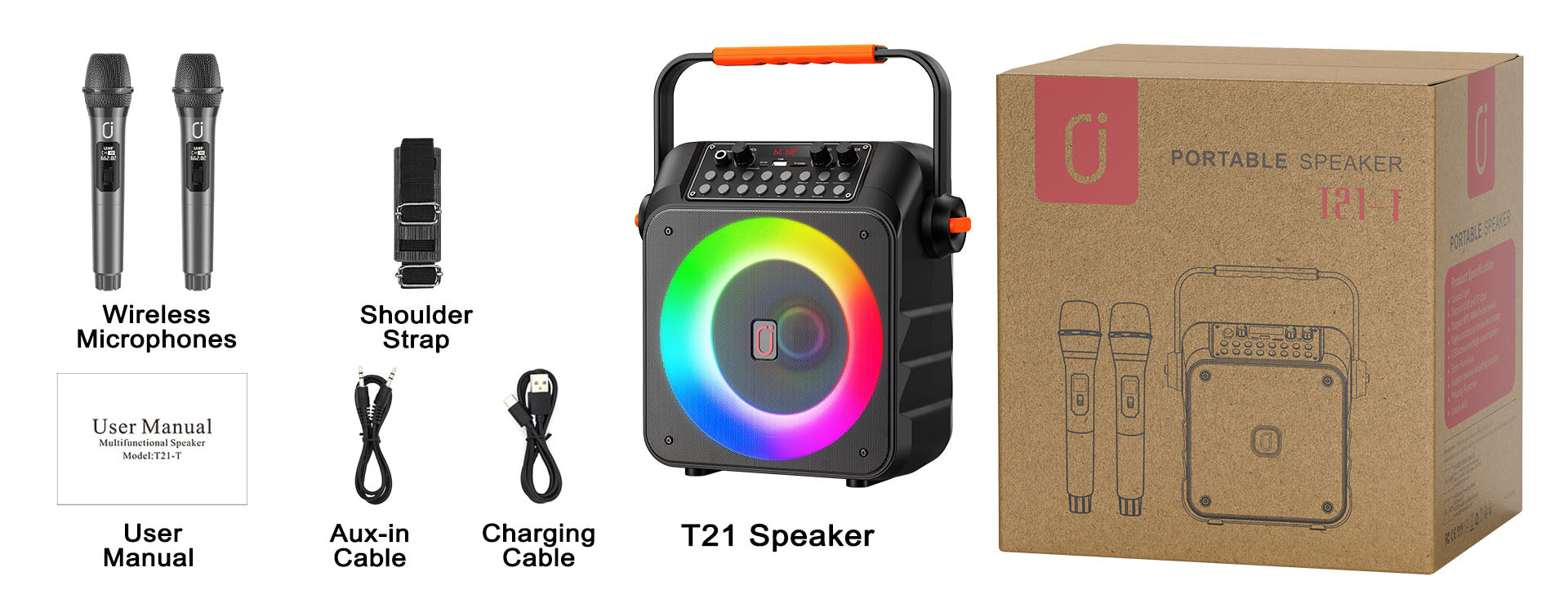 jyx t21 karaoke machine packinng accessories