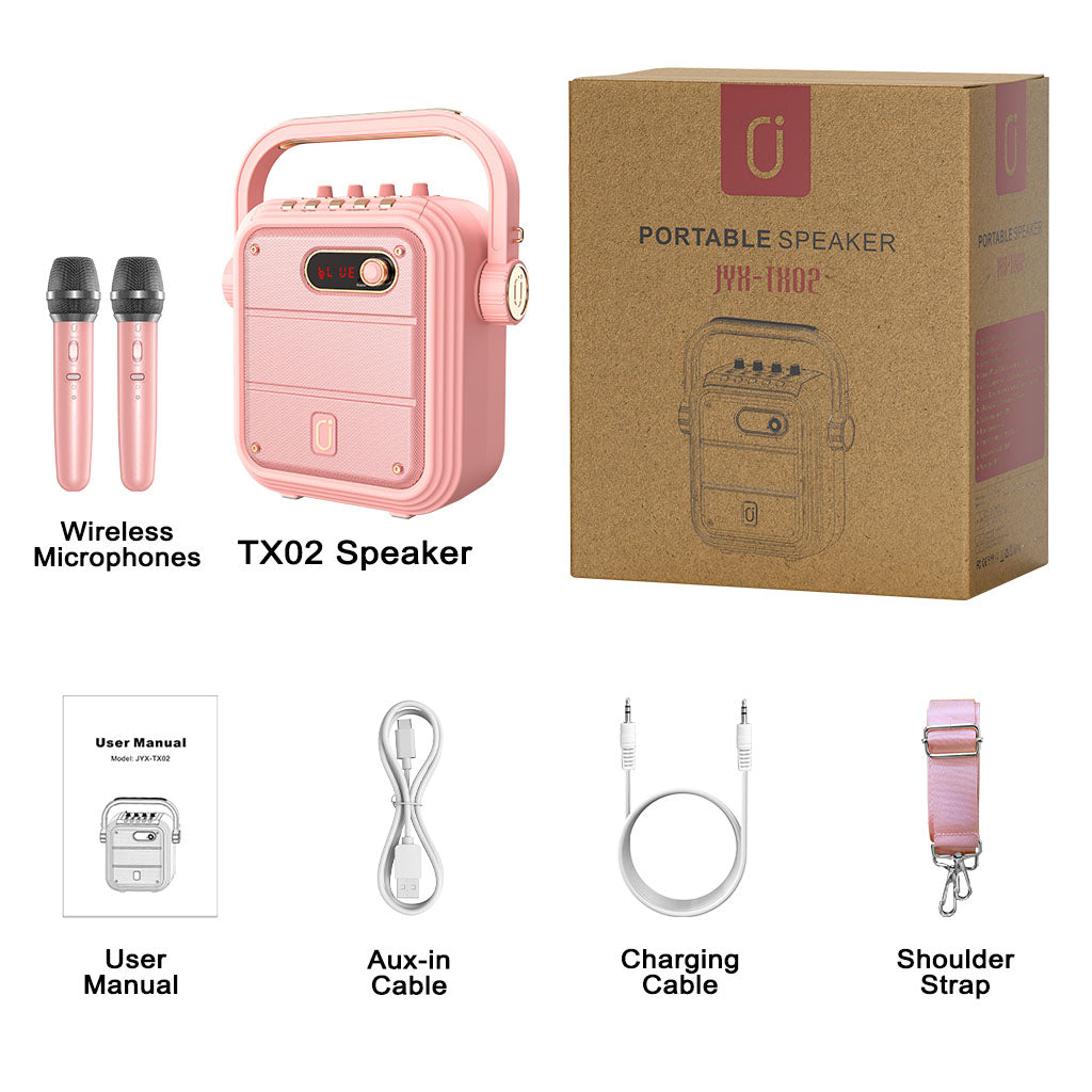 jyx tx02 karaoke machine packinng accessories