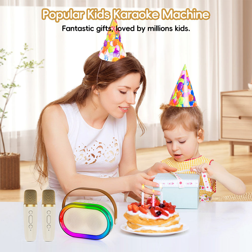 D35 kids' karaoke machine with 2 wireless mics, a popular gift loved by millions of kids.