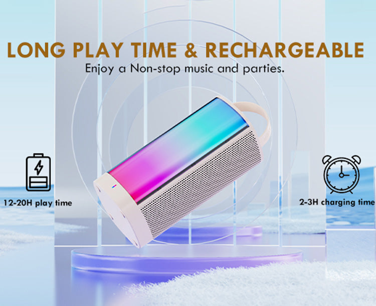 JYX D31 portable karaoke machine with 2 wireless mics, offering 12-20 hours of playtime and 2-3 hours of charging time for uninterrupted music and fun.