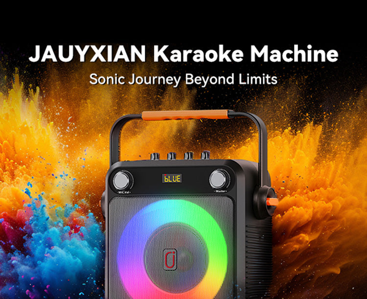 A portable Bluetooth karaoke speaker for adults, JYX T23-T model from JYX Karaoke Machine with an immersive sonic experience.